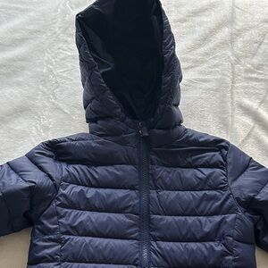 Lands' End Navy Hooded Puffer Jacket for Kids